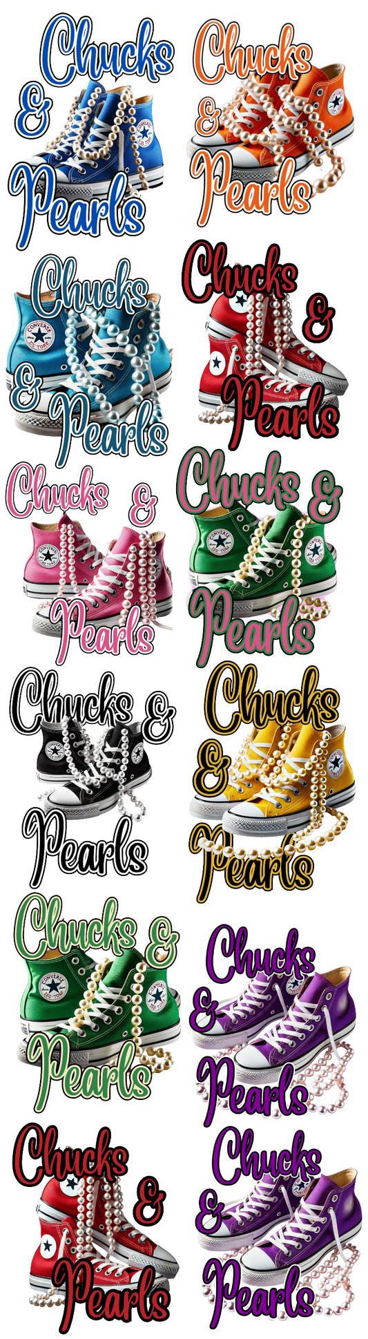 Chucks & Pearls DTF Transfers