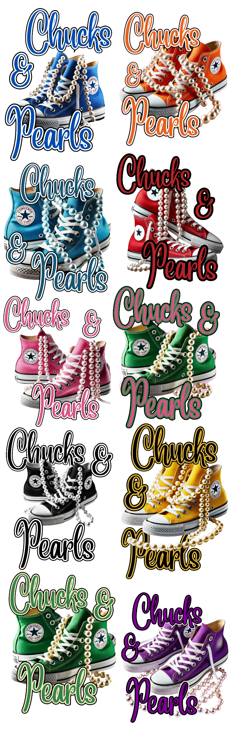 Chucks & Pearls Sublimation Prints