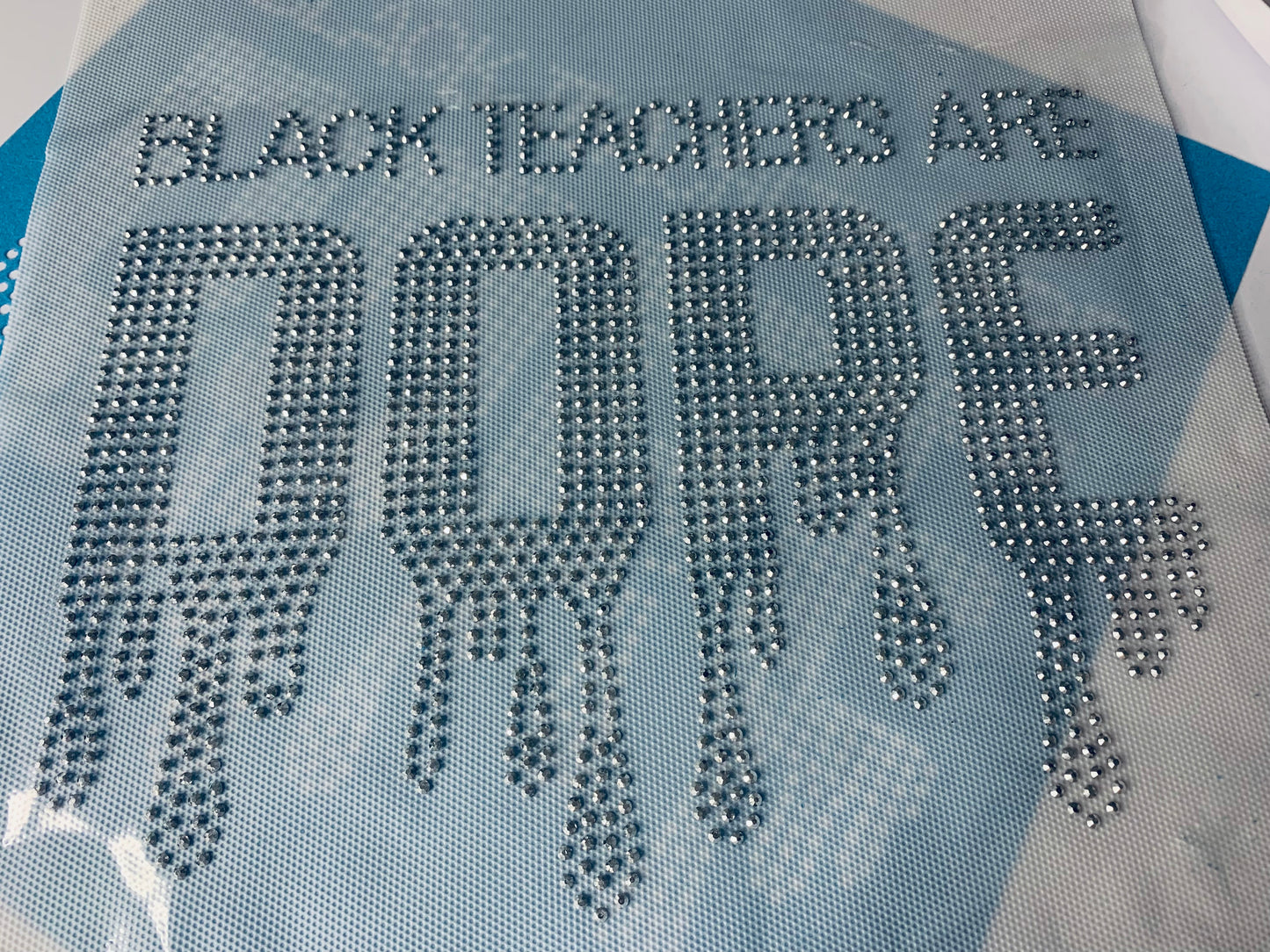 Dope Teacher Rhinestone Transfer Design