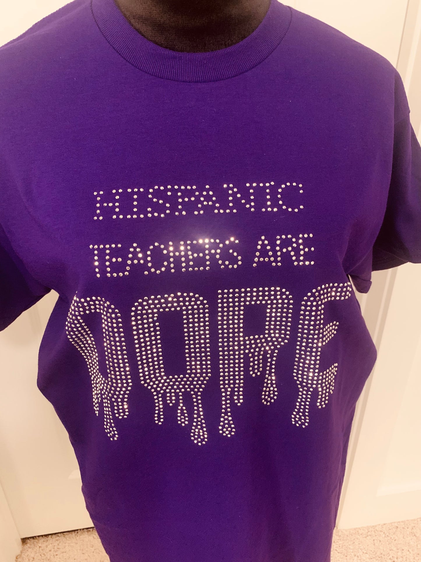 Custom Dope Teacher Rhinestone T-Shirt