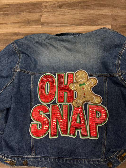 Oh Snap Ginger Bread Iron On Patch