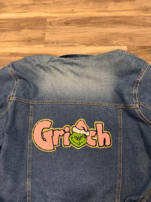 Pink G-R-I-N-C-H Iron On Patch