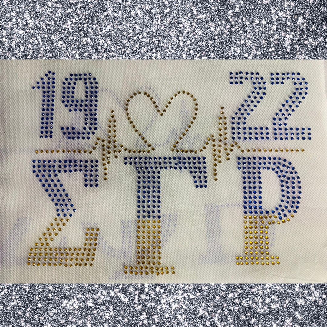 Sigma Gamma RHO Greek Letters Rhinestone Transfer