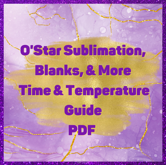 Sublimation Time & Temperature Guide PDF